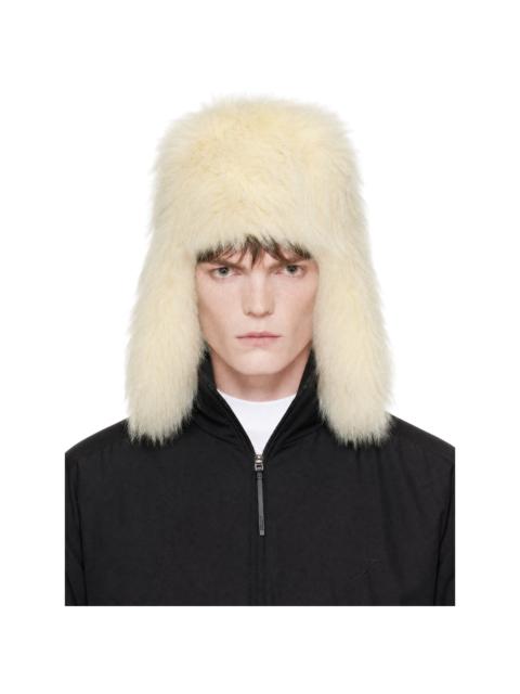 JACQUEMUS Off-White 'La grande Chapka' Faux-Fur Hat