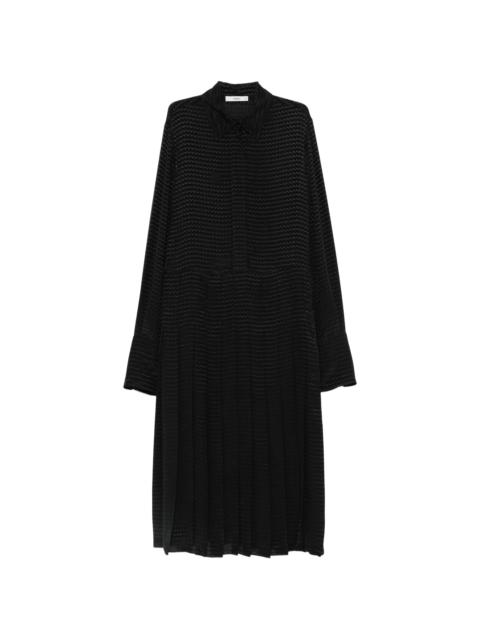 FENDI Fendi Pleated Zigzag-pattern Midi Dress