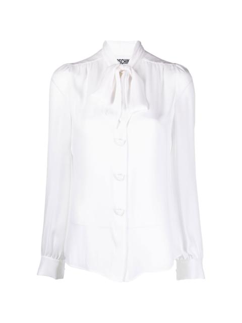 Moschino gathered-waist detail shirt - White
