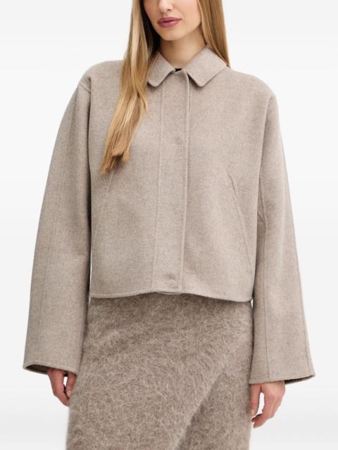 BOSS collared pleated jacket