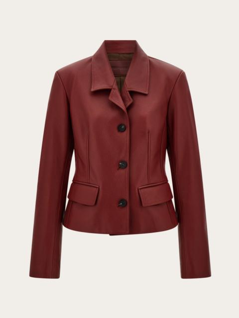 FERRAGAMO Fitted deerskin jacket