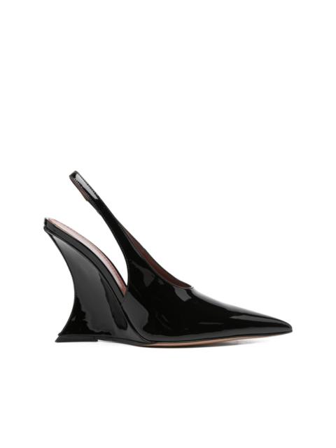 PARIS TEXAS 105mm slingback wedge pumps