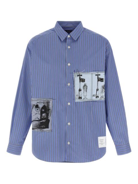 Comme des Garçons Homme striped patches shirt