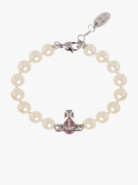 Vivienne Westwood KITTY PEARL BRACELET | PURPLE/SILVER