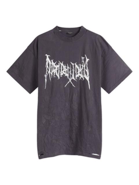 BALENCIAGA Balenciaga Metal Logo Oversized T-Shirt