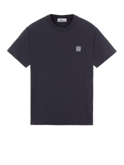Stone Island 23757 GARMENT-DYED COTTON JERSEY 'FISSATO' TREATMENT BLACK