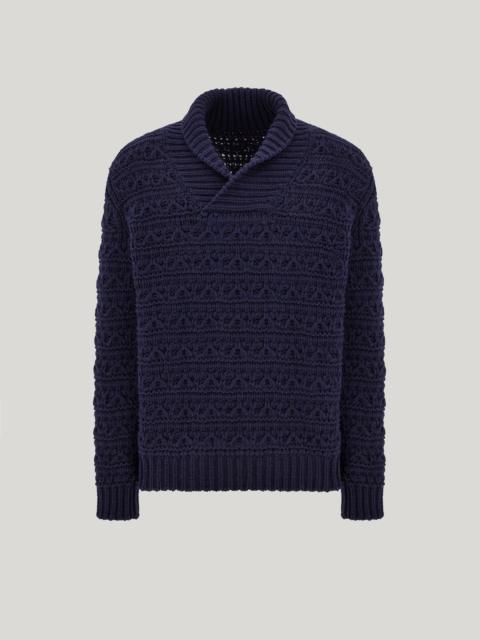 Canali BLUE ALPACA AND POLYAMIDE REGULAR-FIT PULLOVER