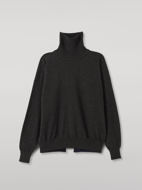 Johnstons of Elgin Jessie Roll Neck Charcoal Cashmere Jumper