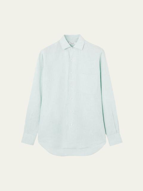 Loro Piana Men's Andre Long-Sleeve Linen Shirt