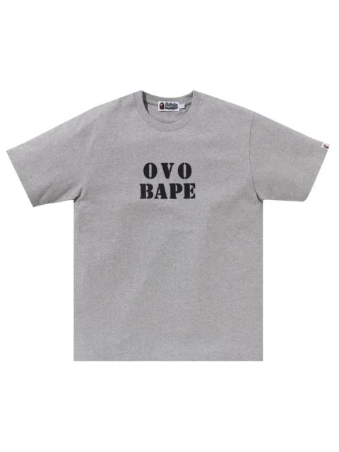 BAPE x OVO Stencil Logo Tee 'Grey'