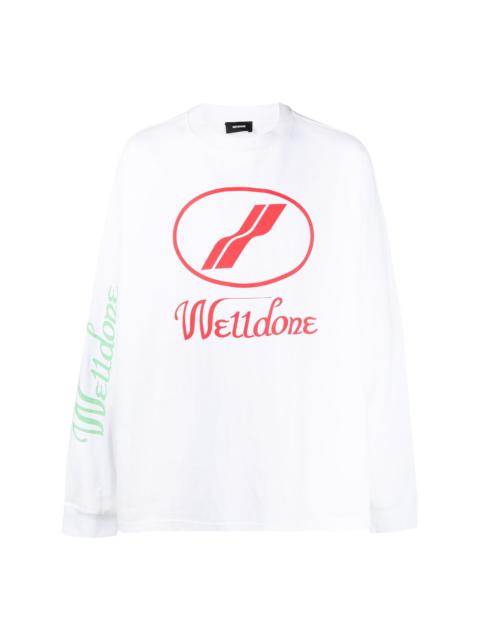 We11done logo print long-sleeved T-shirt