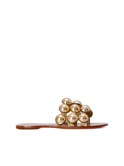 FARM RIO beads-embellished leather sandals