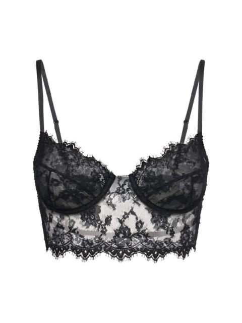 Floral lace underwire bralette