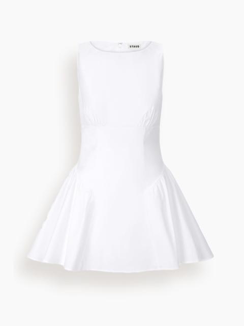 STAUD Gwen Mini Dress in White