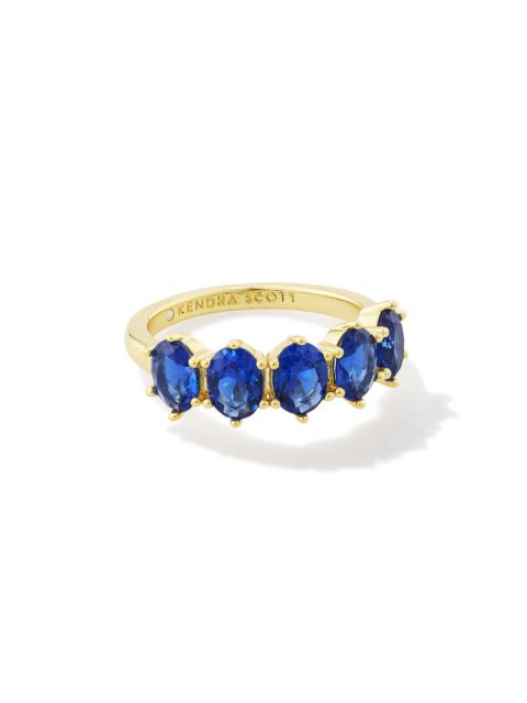 KENDRA SCOTT Cailin Gold Crystal September Band Ring