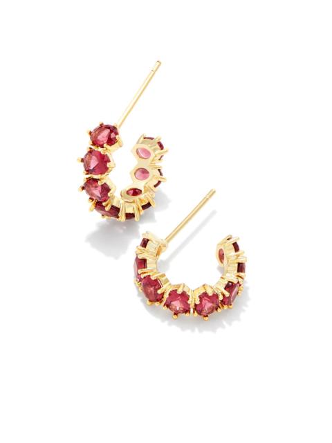 KENDRA SCOTT Cailin Gold January Huggie Earrings