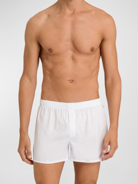 HANRO Men's Fancy Woven Cotton Boxers