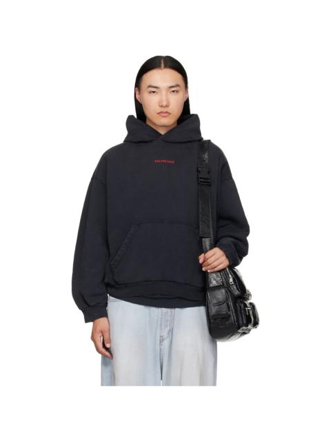 BALENCIAGA Black Faded Hoodie