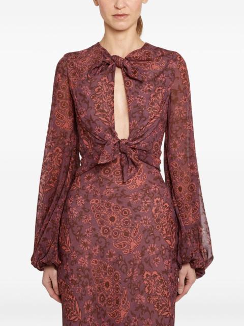 GIAMBATTISTA VALLI paisley-print tie-front maxi dress