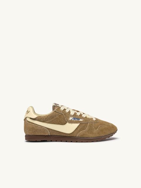 AUTRY WINDSPIN SNEAKERS IN COURO AND RUTABAGA SUEDE AND LEATHER