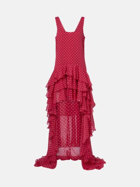 ROTATE Truut ruffled chiffon midi dress