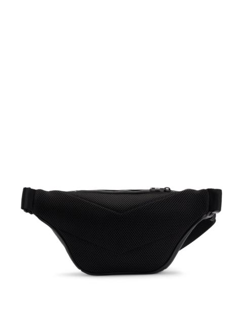 HUGO BELT BAG IN FAUX LEATHER WITH METALLIC STACKED LOGO