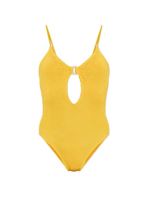 bond-eye Ring Arden crinkle-effect swimsuit