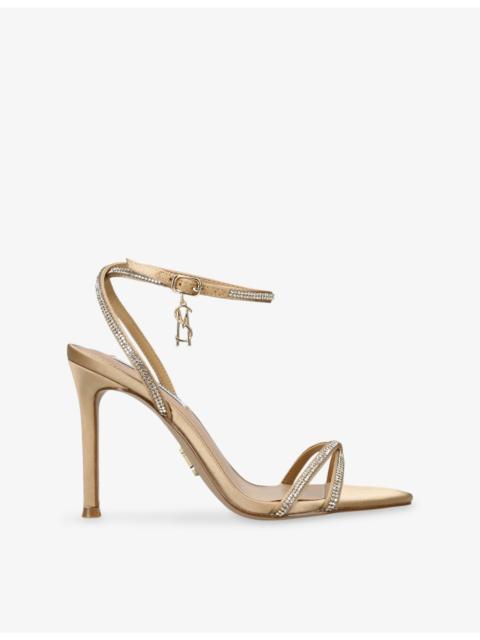 STEVE MADDEN Juniper R 22H Satin Heeled Sandals