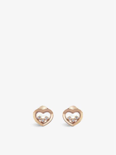Chopard Happy Diamonds 18ct rose-gold and diamond earrings