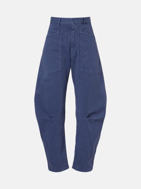 NILI LOTAN Shon cotton barrel-leg pants