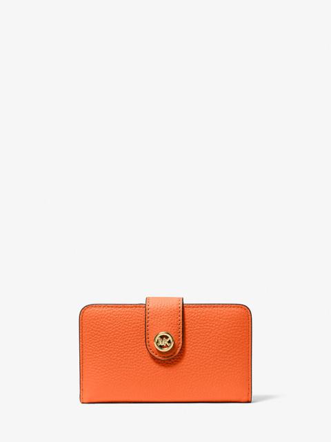 MICHAEL KORS MK Pop Charm Medium Pebbled Leather Wallet