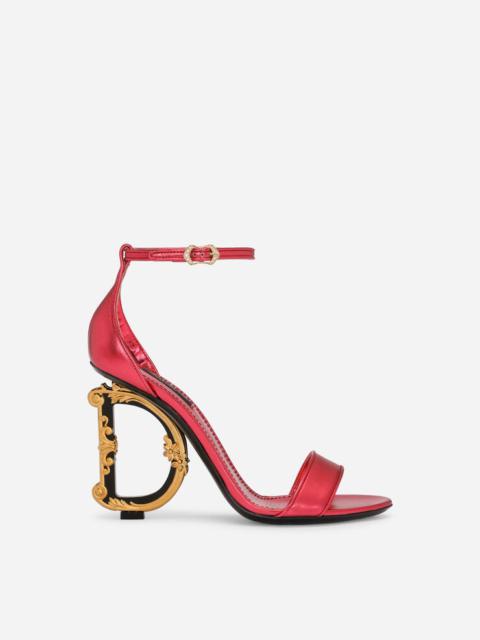 Dolce & Gabbana Nappa mordore sandals with baroque DG detail