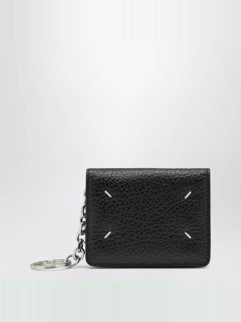 Maison Margiela Black wallet with key holder in grained leather