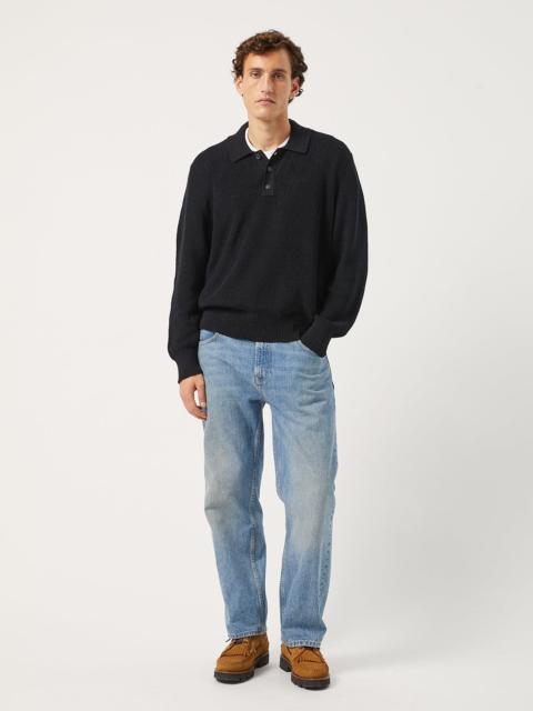 Corridor LS SLOUCHY POLO - BLACK