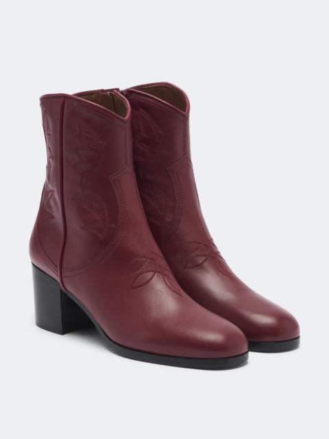 Valentino VLogo embroidered leather cowboy boots