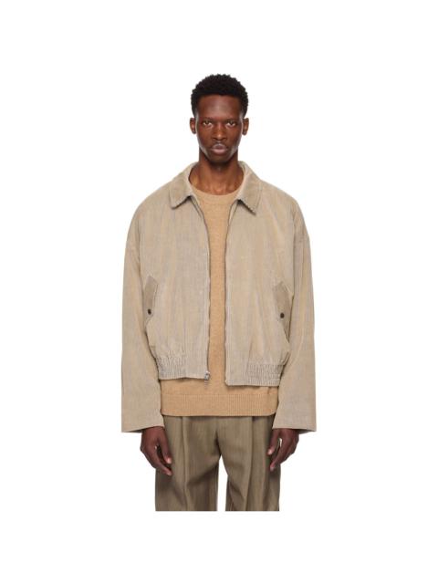 The Elder Statesman Beige Wale Cord Jacket