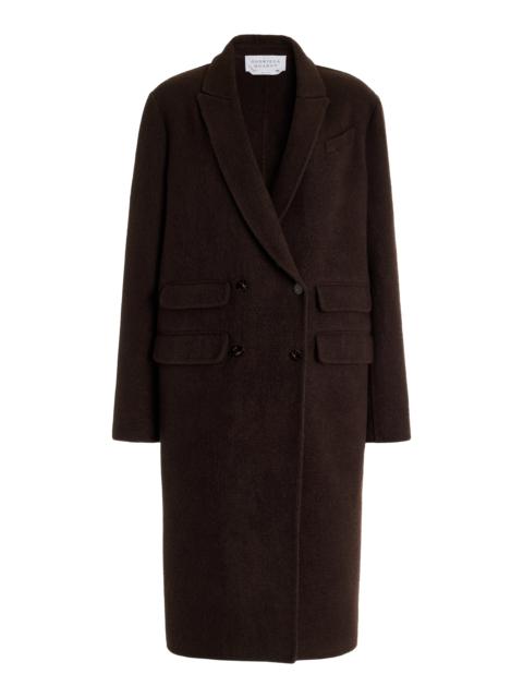 GABRIELA HEARST Reed Coat in Chocolate Recycled Cashmere Felt