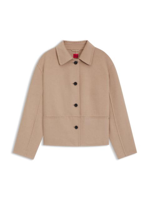 HUGO RELAXED-FIT JACKET WITH BUTTON FRONT
