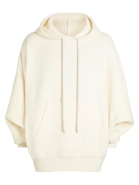 Rick Owens Rick Owens Milk Hooded Wool-blend Jumper