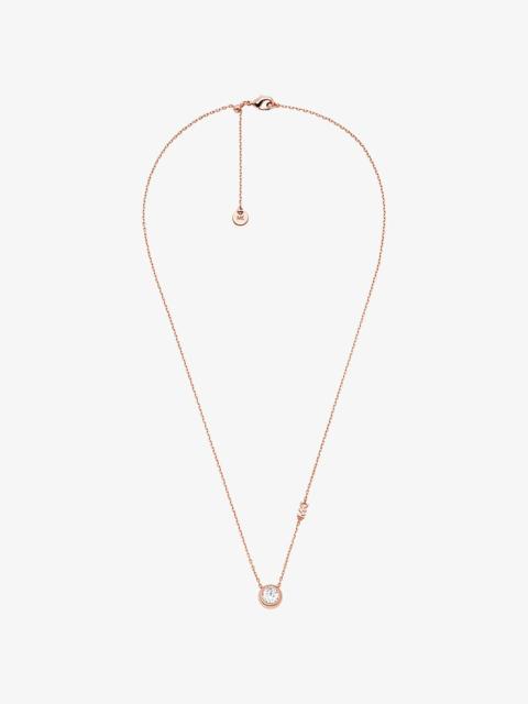 MICHAEL KORS Round Stone Pendant Necklace
