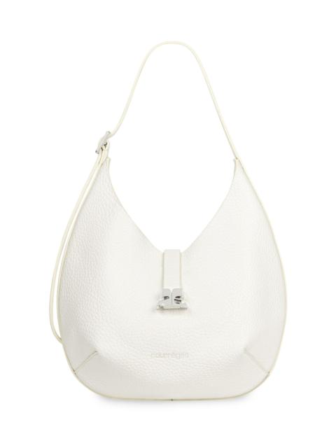 courrèges Women's Small Holy Leather Hobo Bag - Heritage White