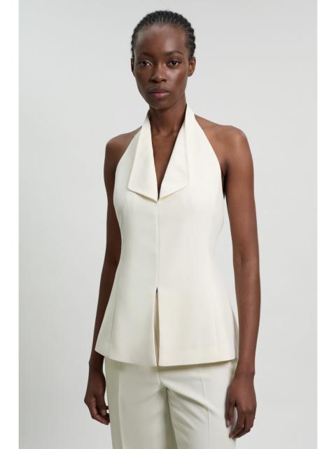 KAREN MILLEN Satin Back Crepe Tailored Tux Waistcoat