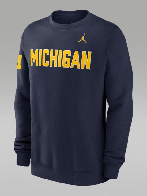 Jordan Michigan Sideline Club Men's Jordan Brand College Pullover Crew