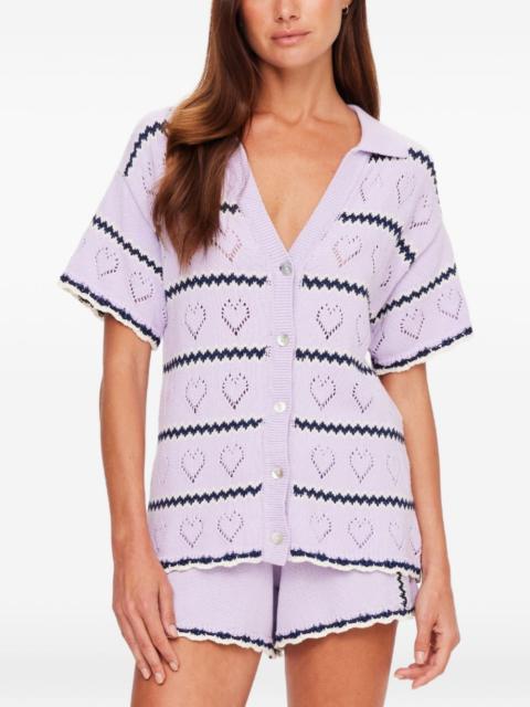 THE UPSIDE Amara Amayah heart knitted shirt