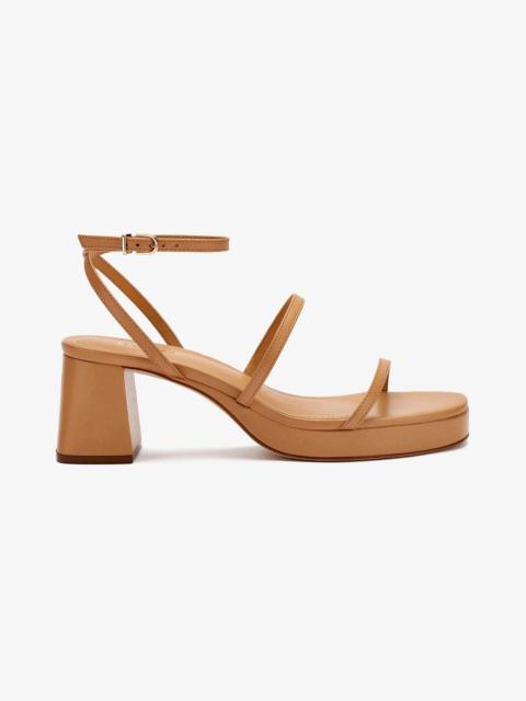 Larroudé Gio Sandal In Tan Leather