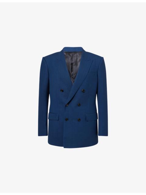 TOM FORD Fresco Double-Breasted Wool Blazer