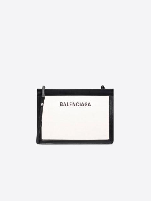 BALENCIAGA Women's Navy Medium Pouch in Black/yellow/blue