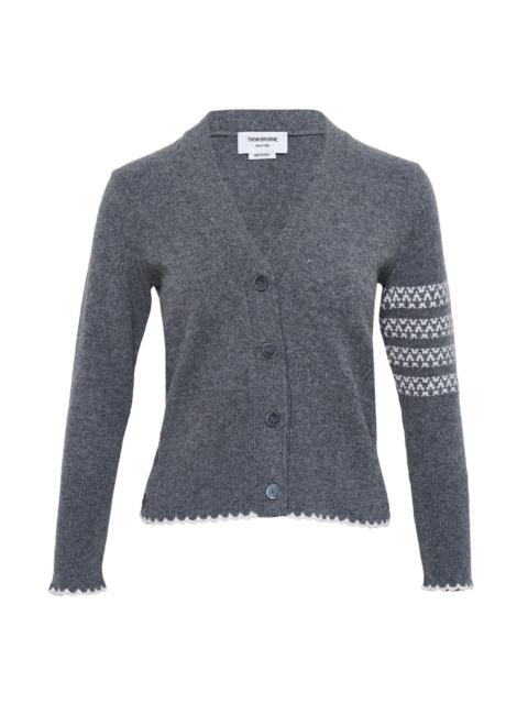 Thom Browne Holiday Hector Jersey Intarsia Cardigan