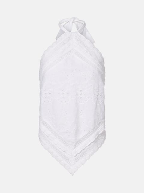 MELISSA ODABASH Felicity embroidered cotton top