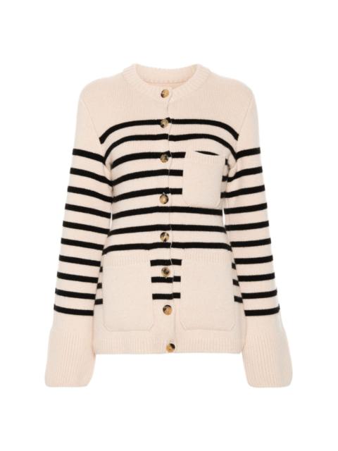 striped long-sleeve cardigan